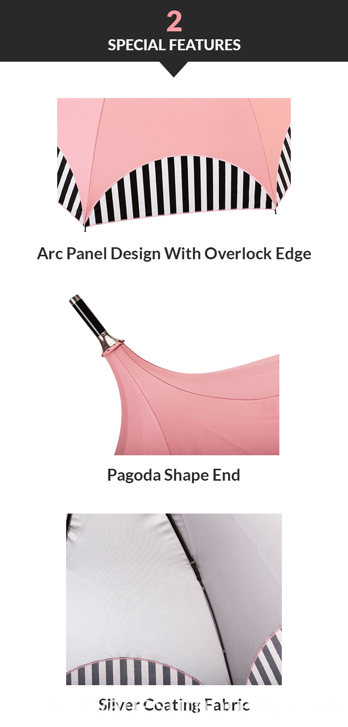 Parapluie de pagode de revêtement argenté Silver Coating Pagoda Umbrella